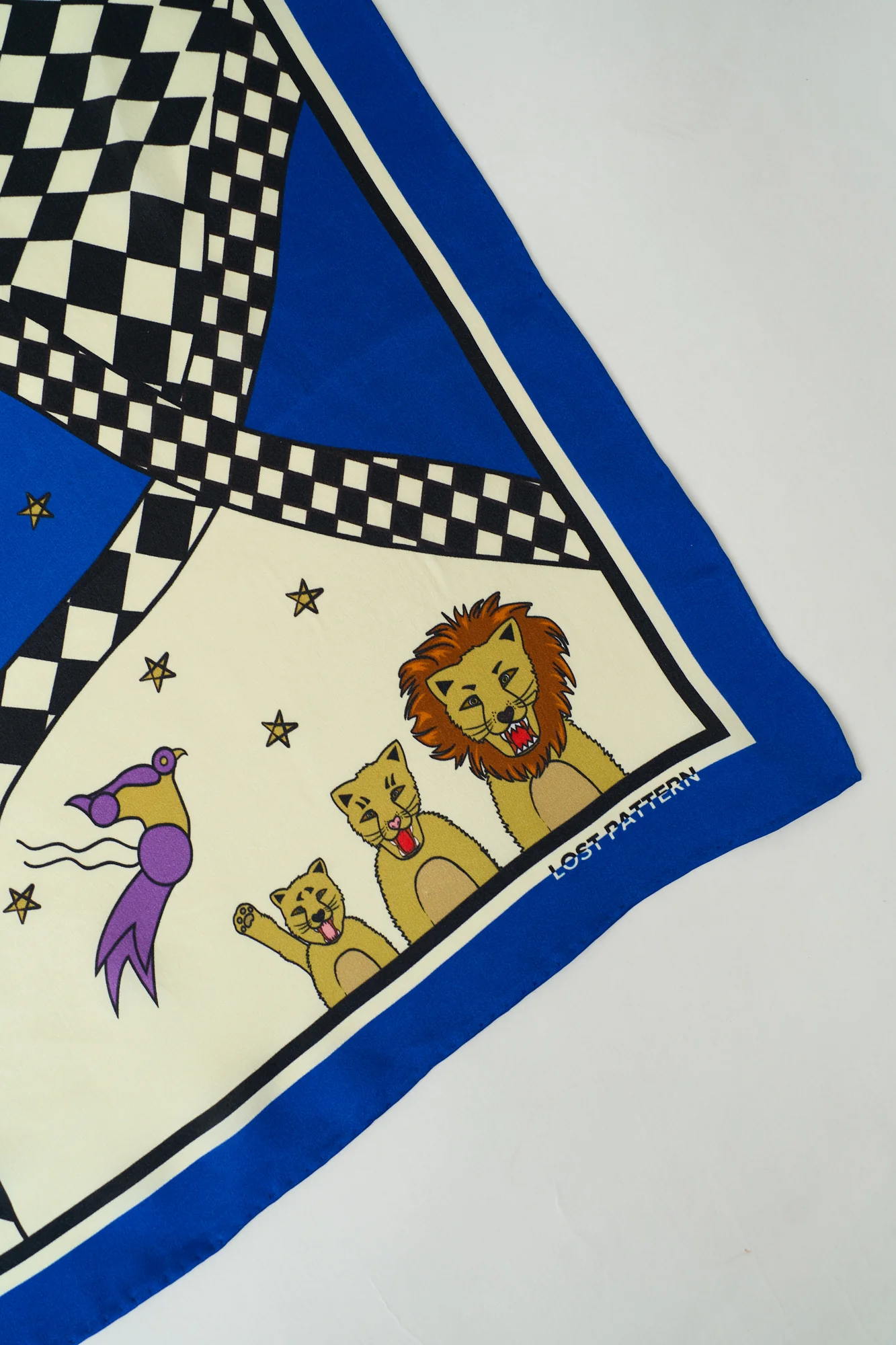 "Journey" Silk Scarf by SHANTALL LACAYO - Electric Blue - Image 10