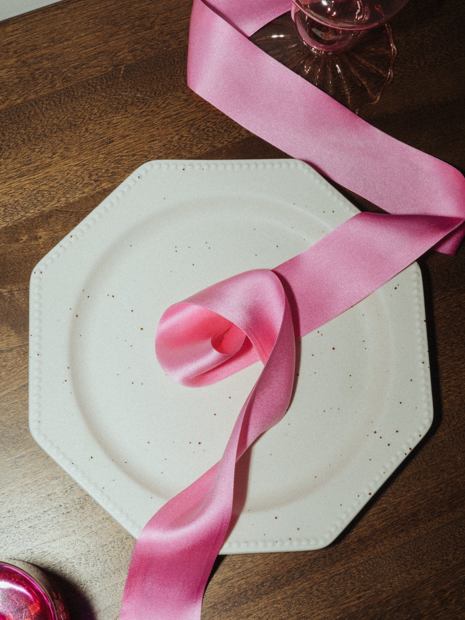 "La Collectionneuse" Silk Ribbon Scarf - Pink - Image 4