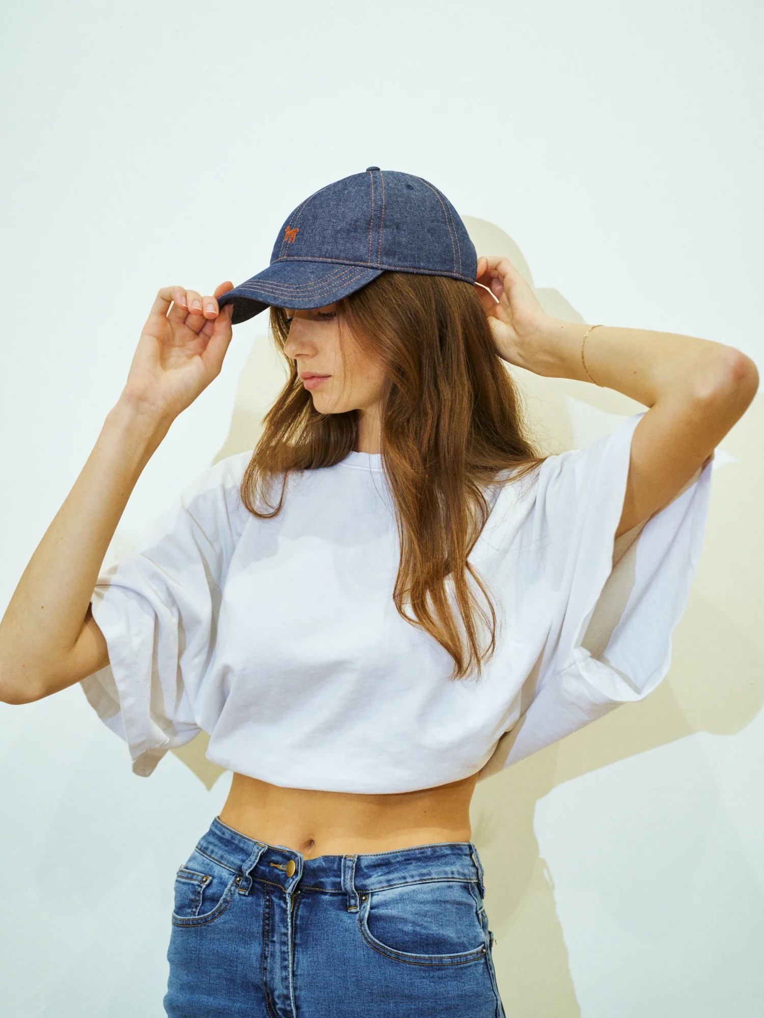 "Pan Pan" Vintage Denim Baseball Cap - Image 3