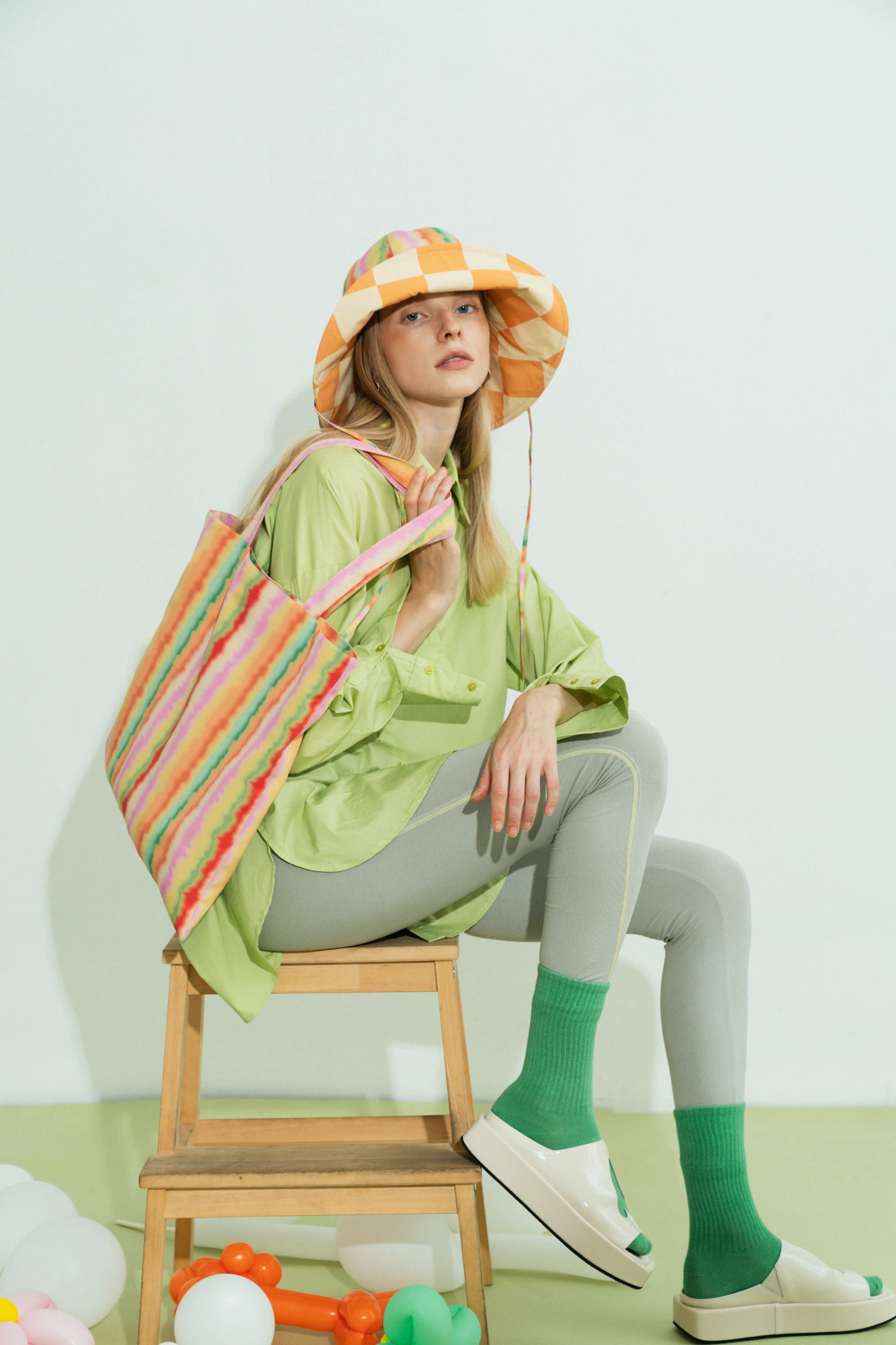 "Day Dream" Reversible Sun Hat - Rainbow - Image 10